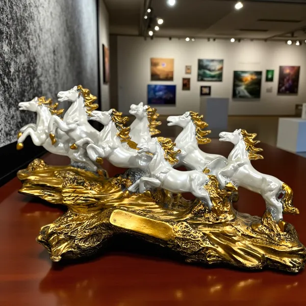 Off_White_&_Golden_Premium_Resin_Seven_Running_Horses_Figurine_10_Inch_Running_Horses_Symbol_For_Progress_Career_Growth_&_Good_Fortune