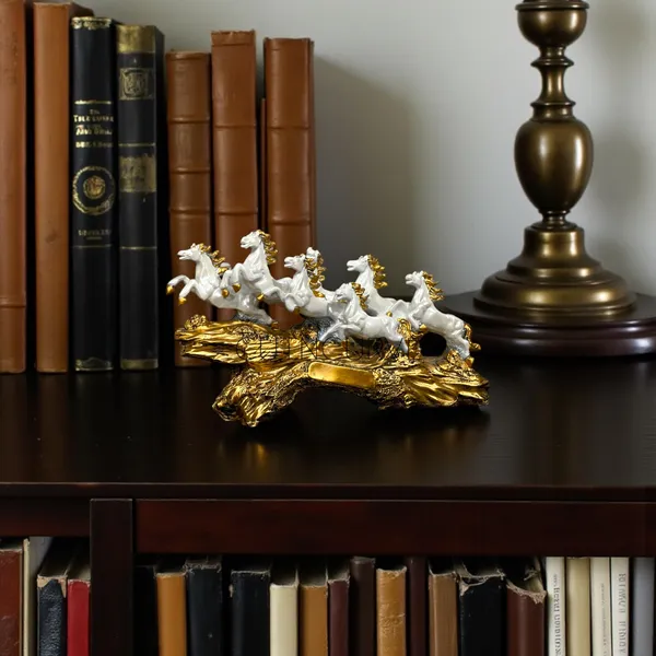 Off_White_&_Golden_Premium_Resin_Seven_Running_Horses_Figurine_10_Inch_Running_Horses_Symbol_For_Progress_Career_Growth_&_Good_Fortune