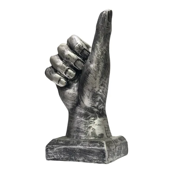 Grey_Thumbs_Up_Hand_Resin_Statue_For_Home_Office_Decor