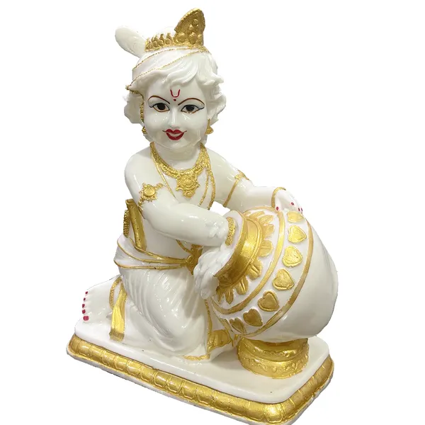 Off_White_&_Golden_Marble_Murti_Lord_Krishna_Makhan-Chor_Idol_For_Home