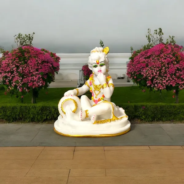 Off_White_&_Golden_Makhan_Chor_Marble_Krishna_Statue