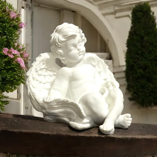White_Baby_Angel_Polyresin_Classic_Showpiece_For_Home_Decor