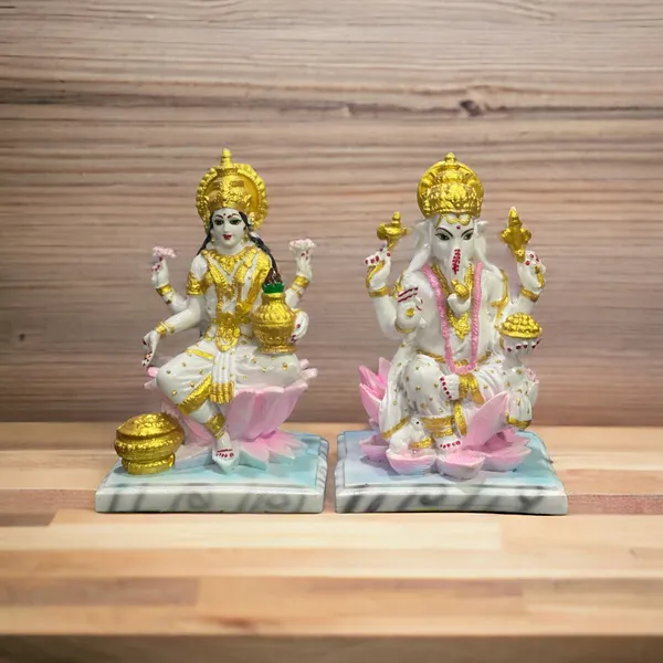 Off_White_&_Golden_Indian_Laxmi_Ganesh_Murti_Marble_Look_Lakshmi_Ganesha_For_Diwali_Poojan_Made_In_India