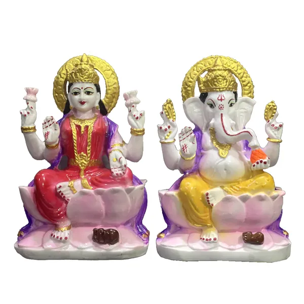 Multicolor_Laxmi_Ganesh_Murti_Marble_Look_For_Diwali_Pujan_Made_In_India