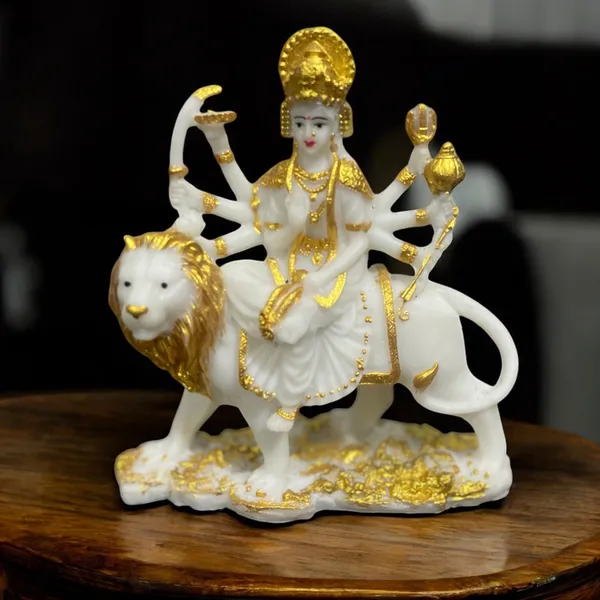 Off_White_&_Golden_Maa_Sherawali_Jagdambe_Durga_Ji_Mata_Ji_Idol_Marble_Look_Murti