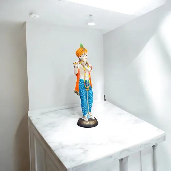 Multicolor_Standing_Pagadi_Krishna_Idol_With_Bansuri