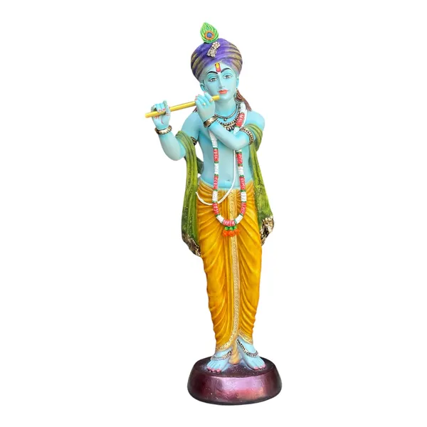Multicolor_Lord_Krishna_Idol_With_Flute_Elegant_Statue