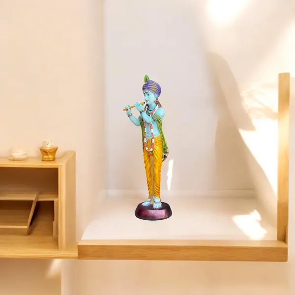 Multicolor_Lord_Krishna_Idol_With_Flute_Elegant_Statue
