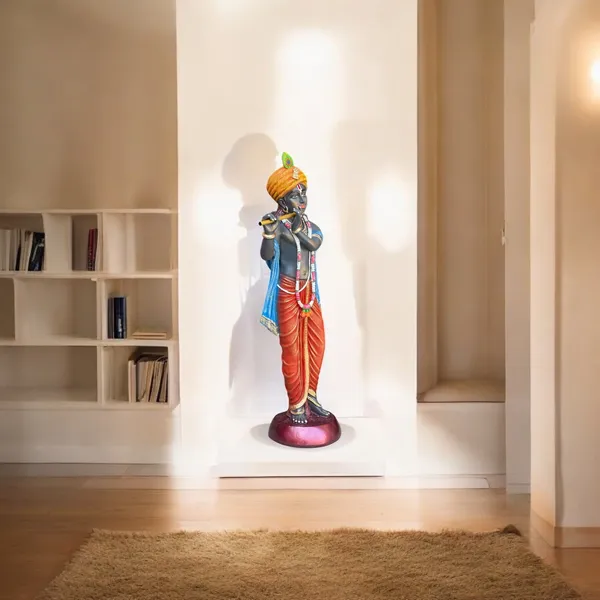 Blu_Standing_Beautiful_Krishna_Idol_With_Bansuri