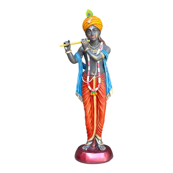 Blu_Standing_Beautiful_Krishna_Idol_With_Bansuri
