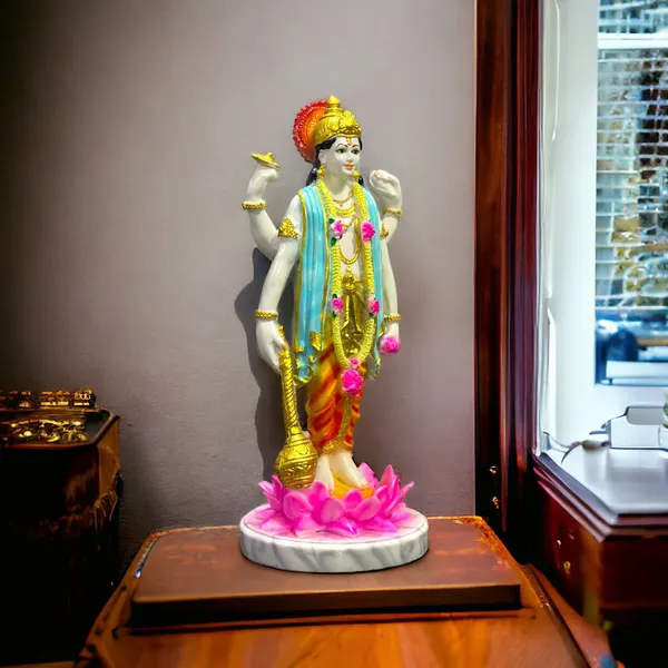 Multicolor_Lord_Narayana_Standing_Vishnu_Narayana_Marble_Look_Idol_Narayana_Murthy