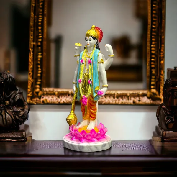 Multicolor_Lord_Narayana_Standing_Vishnu_Narayana_Marble_Look_Idol_Narayana_Murthy
