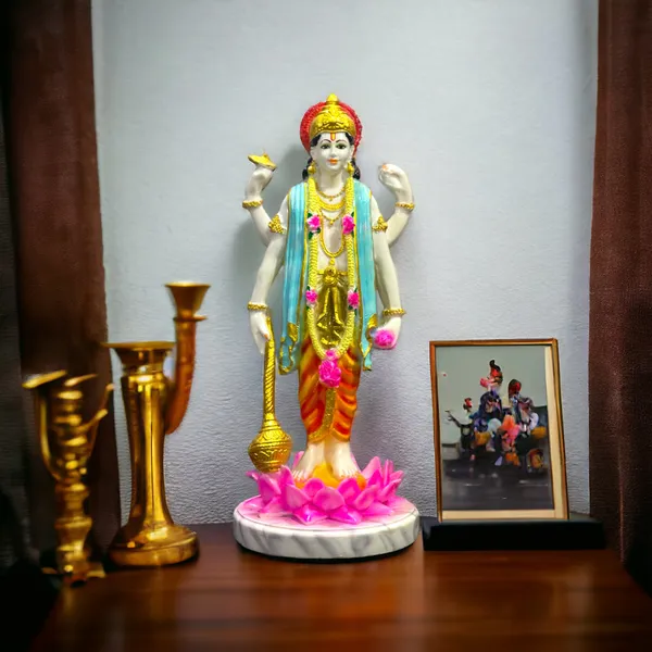 Multicolor_Lord_Narayana_Standing_Vishnu_Narayana_Marble_Look_Idol_Narayana_Murthy
