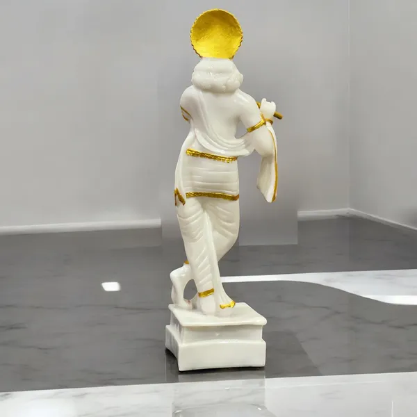 Off_White_Standing_Krishna_With_Bansuri_White_Marble_Look