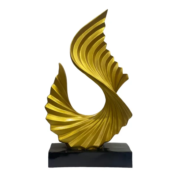 Golden_Golden_Wave_Up_Home_Decor_Resin_Showpiece