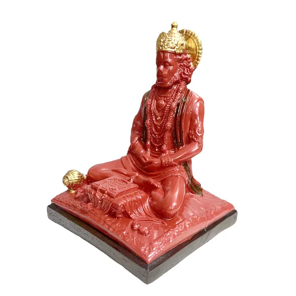 Red_Samadhi_Hanuman_Sinduri_Idol_Meditating_Hanuman