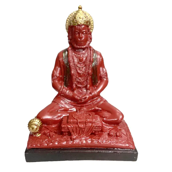 Red_Samadhi_Hanuman_Sinduri_Idol_Meditating_Hanuman