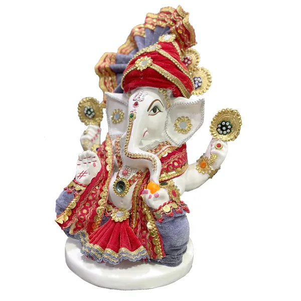 Multicolor_Ganpati_Idol_With_Costume_Best_Gift_For_Inauguration