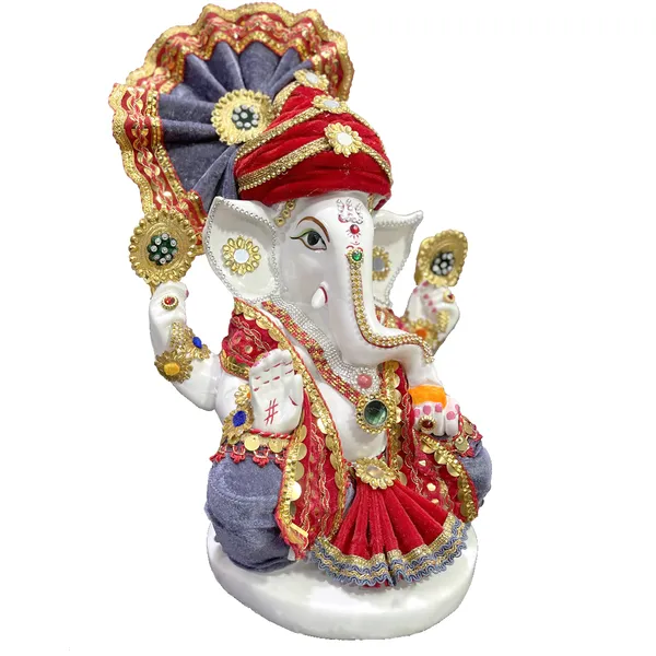 Multicolor_Ganpati_Idol_With_Costume_Best_Gift_For_Inauguration