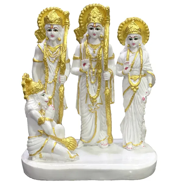 Off_White_Shree_Ram_Ma_Sita_Laxman_And_Hanuman_Darbar_Idol