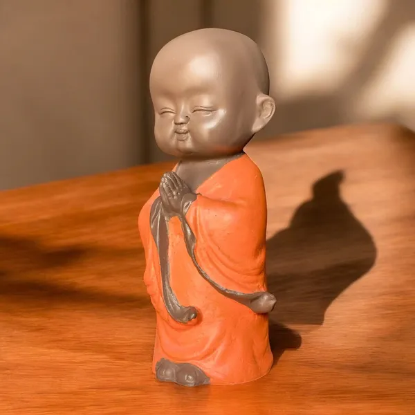 Orange_Welcome_Baby_Monk_Idol_Polyresin_Namaste_Buddha_Statue_For_Home_Decor_Gift