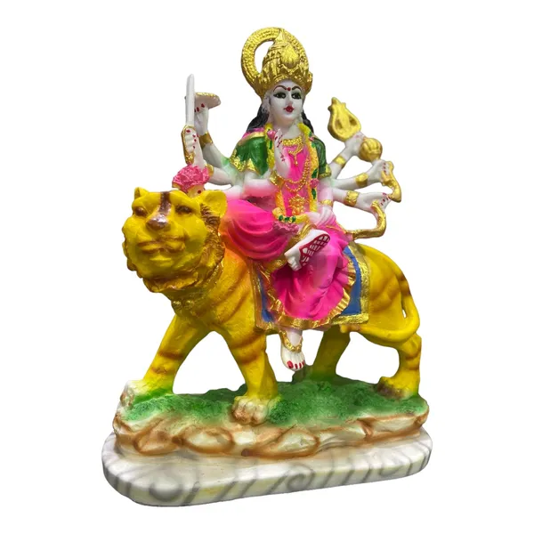 Multicolor_Maa_Sherawali_Jagdambe_Durga_Ji_Idol_Marble_Look_Murti