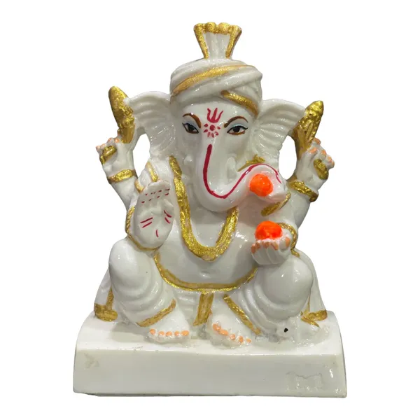 Off_White_&_Golden_Hot_Selling_Product_Marble_Lord_Pagdi_Ganesh_Idol_Gift_For_Griha_Pravesh_Serene_Beauty_Sacred_Spaces_At_Affordable_Prices