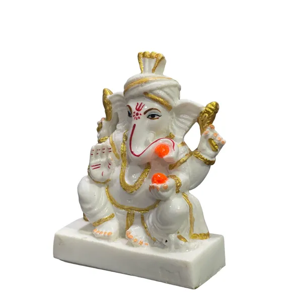 Off_White_&_Golden_Hot_Selling_Product_Marble_Lord_Pagdi_Ganesh_Idol_Gift_For_Griha_Pravesh_Serene_Beauty_Sacred_Spaces_At_Affordable_Prices
