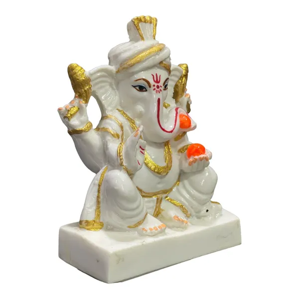 Off_White_&_Golden_Hot_Selling_Product_Marble_Lord_Pagdi_Ganesh_Idol_Gift_For_Griha_Pravesh_Serene_Beauty_Sacred_Spaces_At_Affordable_Prices