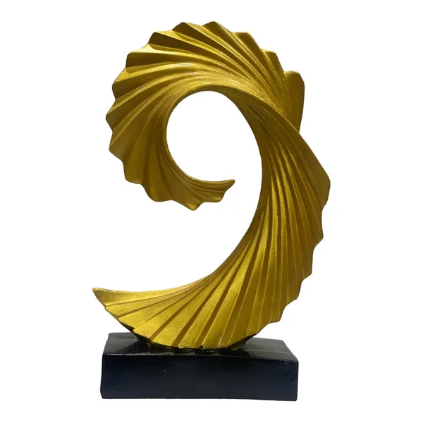 Golden_Wave_Up_Home_Decor_Resin_Showpiece