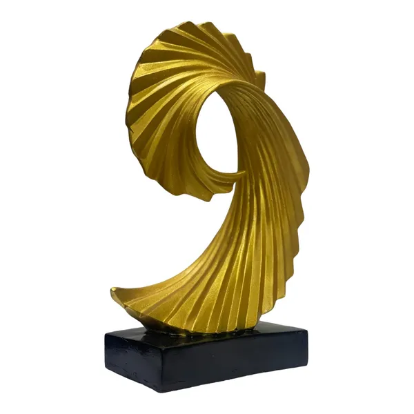 Golden_Wave_Up_Home_Decor_Resin_Showpiece