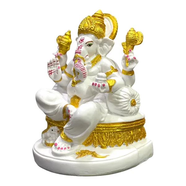 Off_White_&_Golden_Lord_Ganesh_Marble_Statue_Best_Gift_For_Griha_Pravesh