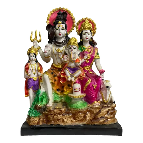 Multicolor_Lord_Shiva_Parvati_Ganesh_Kartikeya_Shiv_Parivar_Colourful_Marble_Look_Shiv_Parivar