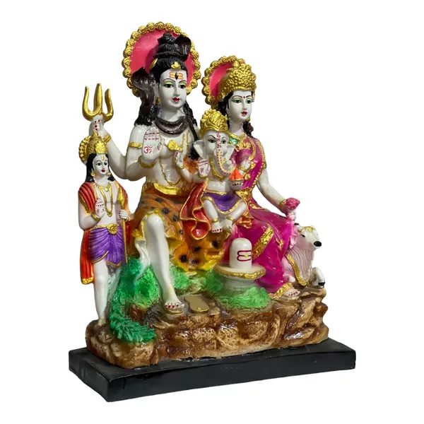 Multicolor_Lord_Shiva_Parvati_Ganesh_Kartikeya_Shiv_Parivar_Colourful_Marble_Look_Shiv_Parivar