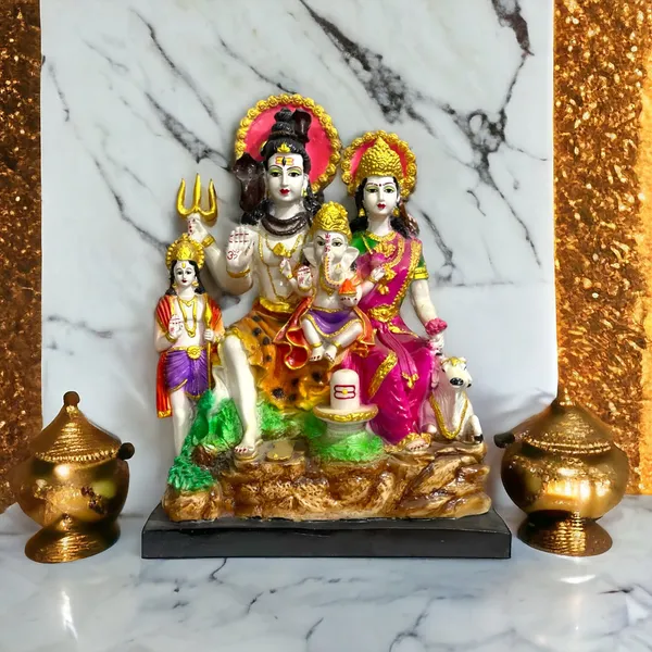 Multicolor_Lord_Shiva_Parvati_Ganesh_Kartikeya_Shiv_Parivar_Colourful_Marble_Look_Shiv_Parivar