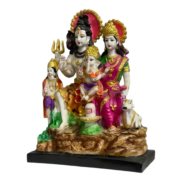 Multicolor_Lord_Shiva_Parvati_Ganesh_Kartikeya_Shiv_Parivar_Colourful_Marble_Look_Shiv_Parivar