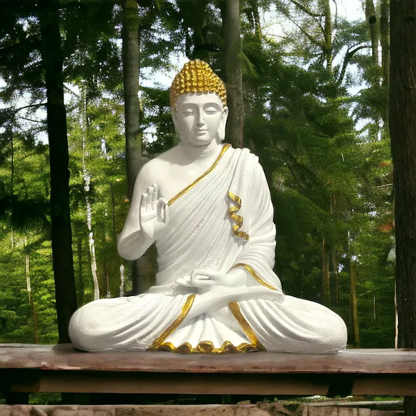 White_Premium_2_Feet_Buddha_Sculpture_Resin_|_Ideal_For_Home_Temple_Balcony_&_Meditation_Corners