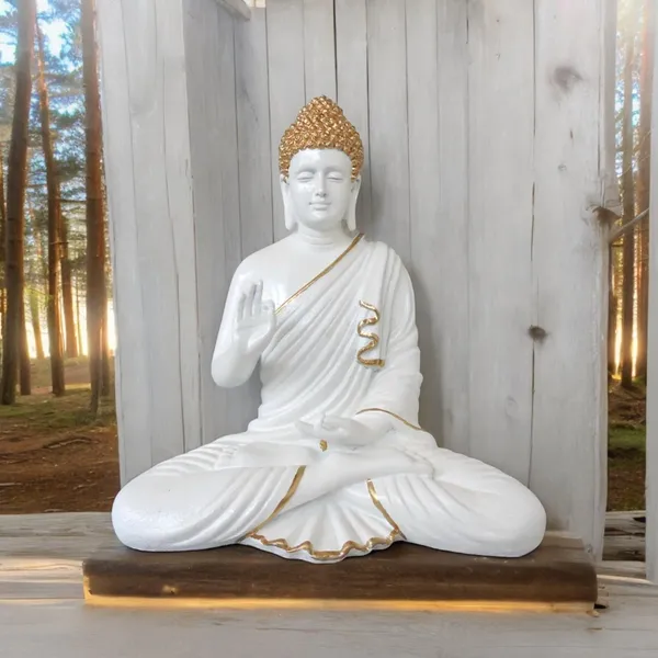 White_Premium_2_Feet_Buddha_Sculpture_Resin_|_Ideal_For_Home_Temple_Balcony_&_Meditation_Corners