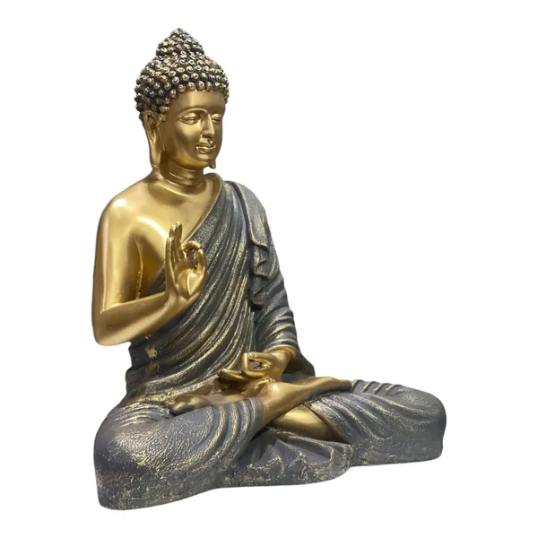 Grey_&_Golden_Symbol_Of_Peace_Meditating_Buddha_Statue_Home_Decor_Idol