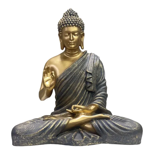 Grey_&_Golden_Symbol_Of_Peace_Meditating_Buddha_Statue_Home_Decor_Idol