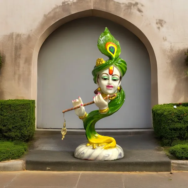 Multicolor_Curved_Pankh_Hare_Krishna_Green_Colourful_Idol