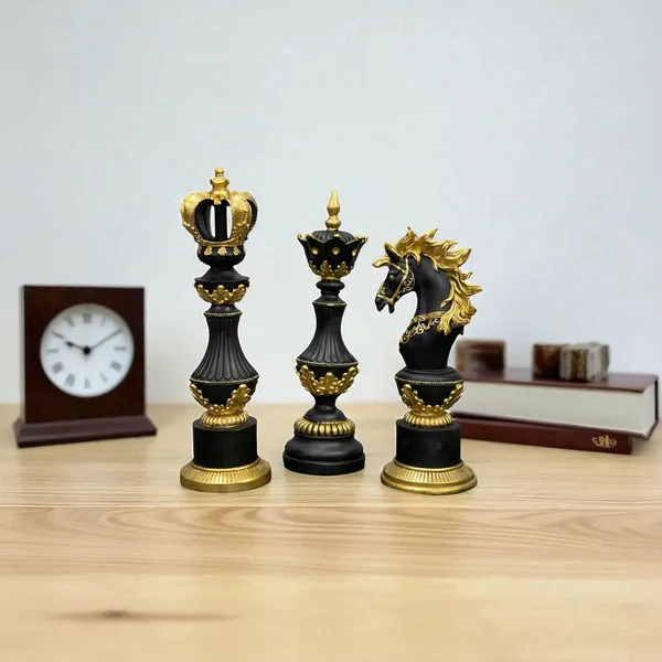 Black_Luxury_Chess_Figurines_Made_Of_Resin_King_Queen_&_Knight_Set_For_Smart_&_Elegant_Home_Decor