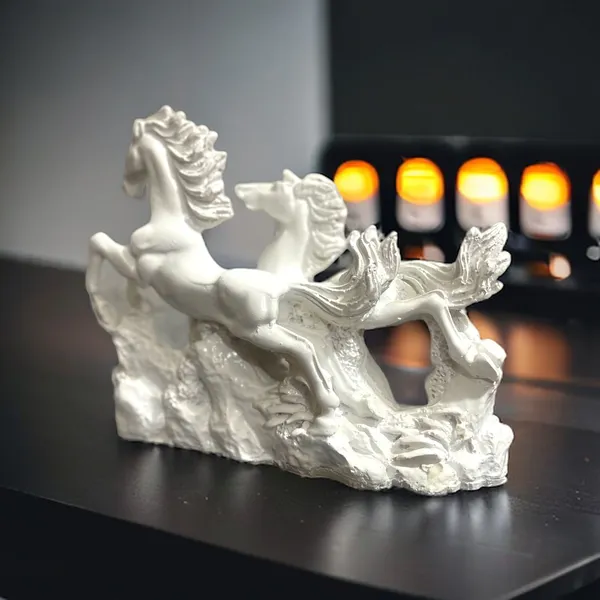White_Resin_White_Running_Horses_For_Feng_Shui_And_Vastu_For_Positive_Energy