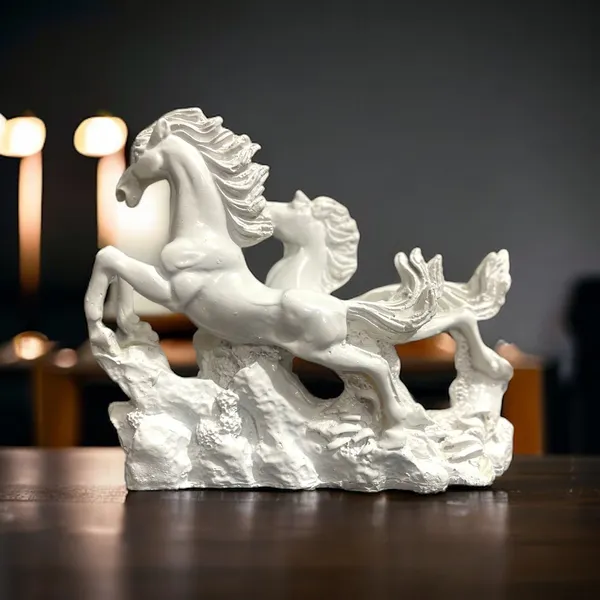 White_Resin_White_Running_Horses_For_Feng_Shui_And_Vastu_For_Positive_Energy