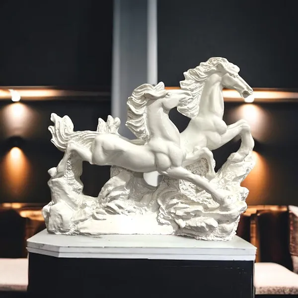 White_Resin_White_Running_Horses_For_Feng_Shui_And_Vastu_For_Positive_Energy