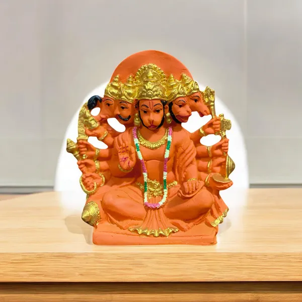 Orange_Sinduri_Panchmukhi_Lord_Hanuman_Statue