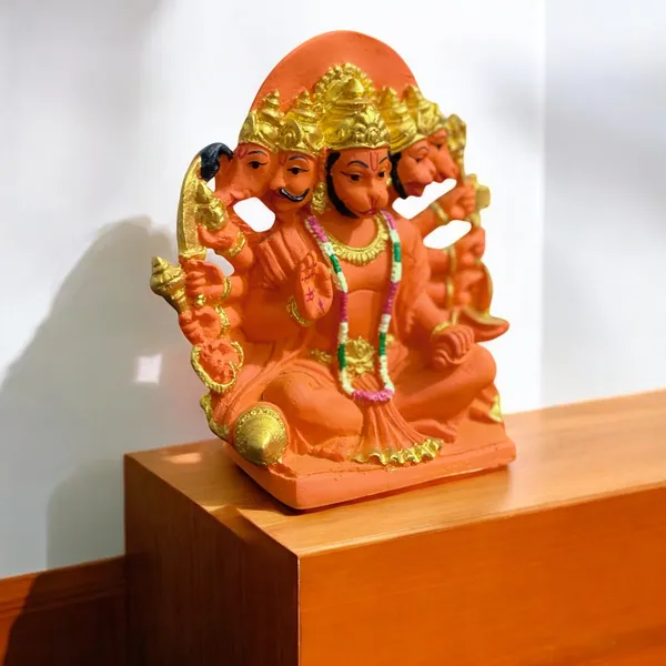 Orange_Sinduri_Panchmukhi_Lord_Hanuman_Statue