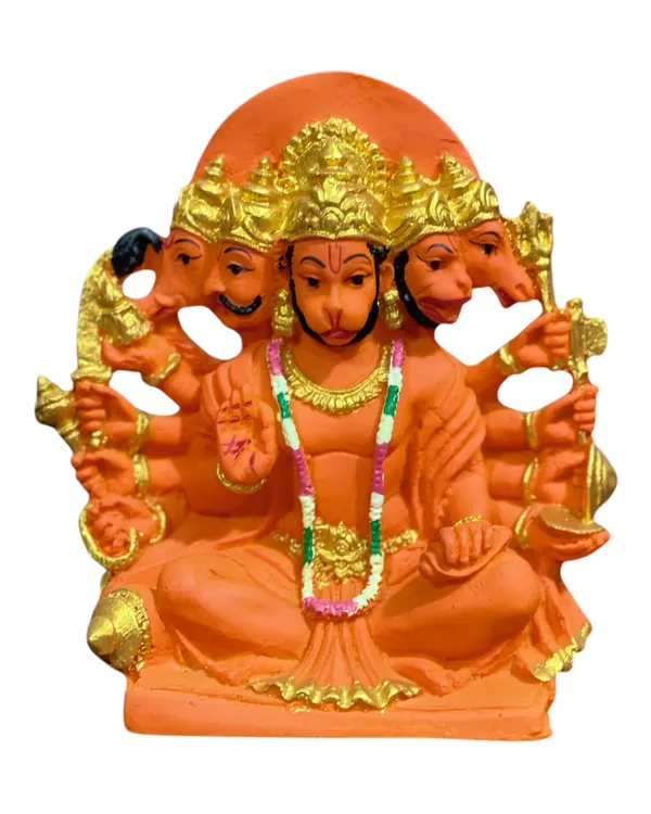 Orange_Sinduri_Panchmukhi_Lord_Hanuman_Statue