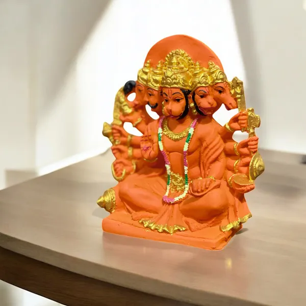 Orange_Sinduri_Panchmukhi_Lord_Hanuman_Statue