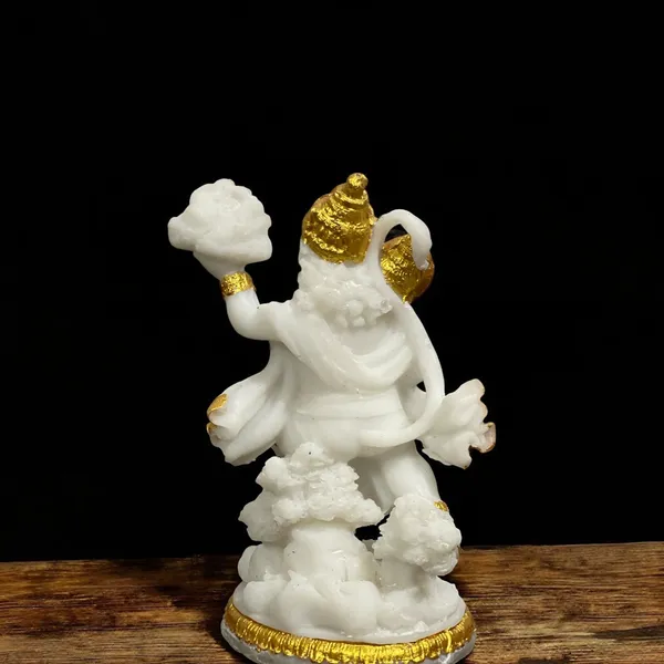 Off_White_&_Golden_Lord_Hanuman_Pawansut_Hanuman_Parvat_Marble_Look_Idol_Best_For_Home_Office_Temple